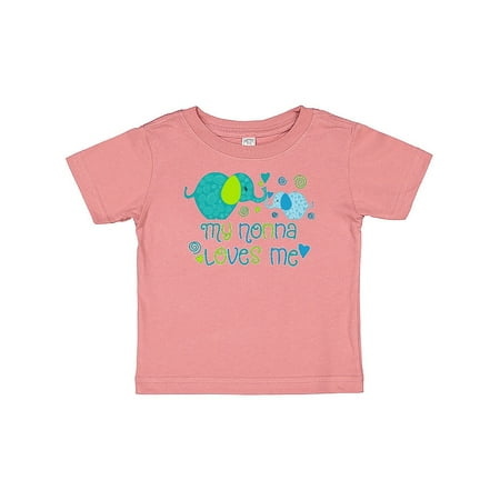 

Inktastic My Nonna Loves Me- cute elephants Gift Baby Boy or Baby Girl T-Shirt