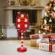 thumbnail image 2 of Decoración Navideña Adorno Navideño Nueva Señal De Tráfico Navideña Luces Decorativas Madera Navidad Vacaciones Ventana Escritorio Ambiente Luces Led De Colores Papá Noel Para Aquí, 2 of 5