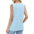 thumbnail image 4 of Taqqpue Womens Summer Cutout Tank Tops Sleeveless Shirts V Neck Casual Top Loose Fitted Y2K Cute Fashion Basic Tee Shirt, 4 of 7