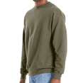 thumbnail image 4 of Hanes Perfect Sweats Crewneck Sweatshirt, Men's Long Sleeve Pullover Fleece, Fatigue Green, 3XL, 4 of 5