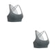thumbnail image 3 of Guardurnaity Sujetadores deportivos Elasticidad Gran material Sujetador de fitness Ejercicio Práctico Deporte Prop Back Dulce regalo Chic gris claro XL 2piezas, 3 of 6
