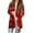 Deep Red, variant on Women's Fashionable Loose-Fit Casual Cardigan with Christmas Print Mid-Length Coat for Holiday Outfits and Comfortable Wear,Black,M