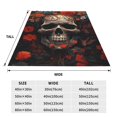 thumbnail image 3 of Balery Vintage Butterfly Flower Skull Manta de Felpa Suave y Acogedora – Cobija de Franela Aterciopelada para Cama, Lavable y Cálida para Sofá, Mascotas, Transpirable-60"x50", 3 of 7