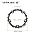 thumbnail image 2 of Plato de bicicleta Uxcell 130BCD 39T redondo estrecho ancho de aluminio para bicicleta de carretera, compatible con cadenas de 9/10/11 velocidades, 2 of 7