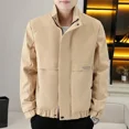 thumbnail image 2 of Chaquetas acolchadas para hombre, color caqui y terciopelo, abrigo acolchado para hombre, parkas de invierno 2024, ropa de abrigo moderna vintage de alta calidad, novedad y, 2 of 5