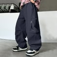 thumbnail image 7 of Men's Baggy Hop Jeans Wide Leg Skater Denim Pants Casual Loose Fit Long Trousers Streetwear, 7 of 7
