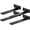 black- 4 pack, variant on NGD 4 Pack Floating Shelf Bracket, 4 Inch 1/5 inch Thick, Heavy Duty Hidden Iron Metal Brackets for Shelf Support with Screw Included