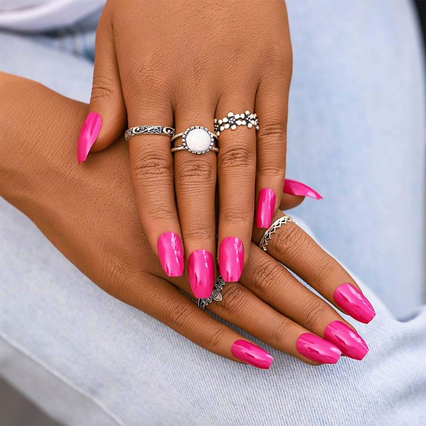 Ballerina False Nails Glossy Hot Pink Pure Color Fake Nails Coffin Full Cover Nails Art Press On Nails For Women And Girls Pack Of 24 Walmart Com Walmart Com Ballerina False Nails Glossy Hot Pink Pure Color Fake Nails Coffin Full Cover Nails Art Press On Nails For Women And Girls Pack Of 24 Walmart Com Walmart Com