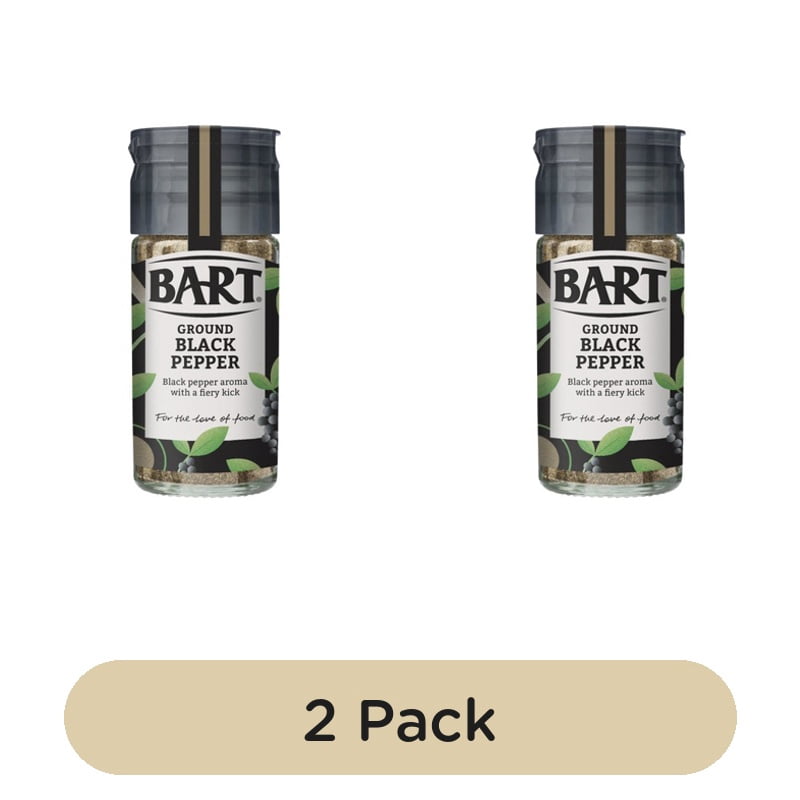Bart Black Pepper Ground 48g, British Import (Pack of 2)