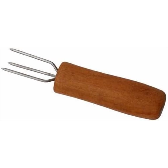 Fenteer Rustic Corn Holders with Wooden Handles, 6 Pieces for BBQ and Grilling