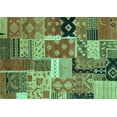 thumbnail image 1 of Ahgly Company Machine Washable Indoor Rectangle Southwestern Turquoise Blue Country Area Rugs, 3' x 5', 1 of 4