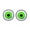 B, variant on XHKUYI 2PCS Halloween Glowing Eye Sign 7.8 inch, Spooky LED Light Up Halloween Eyeball Hanging Ornaments, for Halloween Front Door Window Wall Party Haunted House Decor