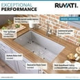 thumbnail image 3 of Ruvati RVH7400 Évier de Cuisine sous-Mount 16 Gauge 32 Po Bol Simple, 3 of 5