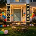 thumbnail image 4 of Coolmade Class of 2026 Graduation Porch Banners, 2 Pack Black Gold Congrats Grad Door Signs, 12x72 Inch Hanging Decorations for High School College Indoor Outdoor Graduation Party Supplies, 4 of 7