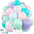 thumbnail image 1 of Yanonmyfd Pink and Purple Balloons, 50PCS 12 Inch Confetti Balloons, Metallic Purple Pink Latex Balloons with Ribbon, Party Balloons for Birthday Shower Wedding Party Decorations, 1 of 33