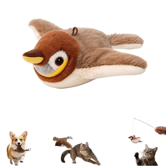 Tweet Paw Cat Toy Chirping Bird Interactive Toy for Cats with USB Charging