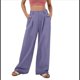 thumbnail image 1 of Pantalones de Traje Anchos para Mujer, Holgados, de Cintura Alta Elástica, Informales, Largos, Color Orquídea, Talla M, 1 of 7