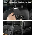 thumbnail image 4 of Car Hooks for Headrest, 2Pcs Seat Back Storage Hook Luxurious Leather 100% Metal Multifunctional Car Hanger & Holder for Heatrest, Seat, Bag, Purse (Black), 4 of 12