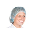 thumbnail image 3 of Hair Net Bouffant Caps, Unfolded, Blue 200-Pack for Salon, Spa, 3 of 3