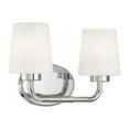 thumbnail image 5 of 2 Light Vanity Light-Transitional Style with Modern and Mid-Century Modern Inspirations-9 inches Tall By 15 inches Wide-Polished Nickel Finish Bailey, 5 of 5