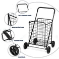 thumbnail image 2 of SUGIFT Portable Folding Shopping Cart Utility for Grocery Laundry,Black, 2 of 10