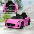 thumbnail image 3 of Qaba 12V Maserati Gran Turismo Voiture Électrique pour Enfants, Rose, 3 of 10