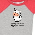 thumbnail image 4 of Inktastic Sorry, I'm a Bit Moody Today Cute Cow Pun Boys or Girls Baby Bodysuit, 4 of 5