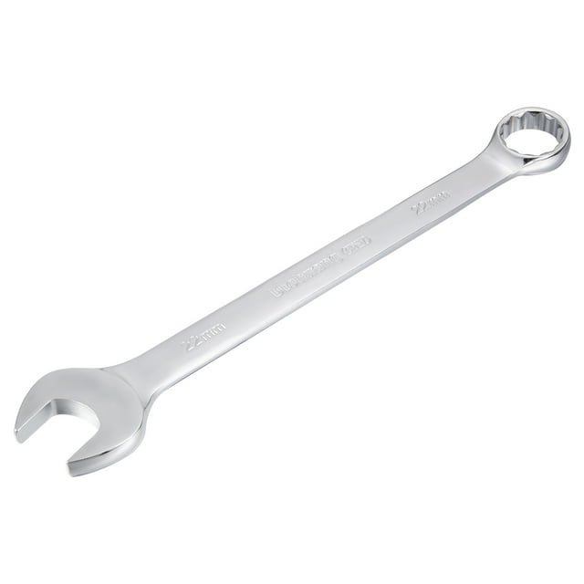 Unique Bargains Metric 22mm 12-Point Box Open End Combination Wrench Chrome Finish, Cr-V
