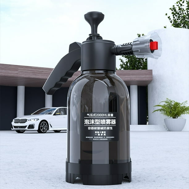 Bote de espuma en aerosol para lavado de autos, rociador manual de alta presión, bote para lavado de autos de 2 l, rociador para lavado de autos, riego de jardín, regadera en aerosol