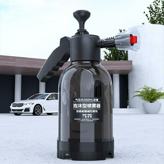 Rociador de espuma para lavado de autos | Cañón de espuma de mano de alta presión | Capacidad de 2L | 5 modos de pulverización ajustables | Ajuste universal para coches, camiones, motocicletas, RVs