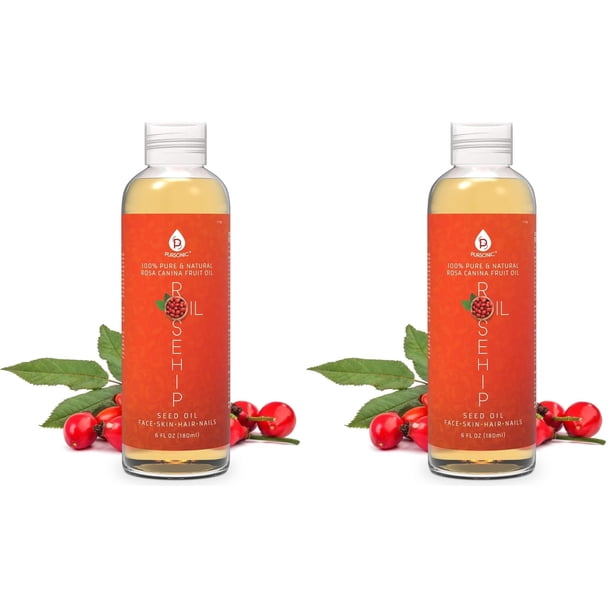 Aceite de Rosa Mosqueta Pursonic 177 ml para Cara, Uñas, Cabello y Piel x2