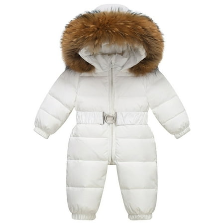 

GEZHEN Baby and Toddler 4 Of July Printed Sling Romper Toddler Boys Girls Jacket with Detachable Collar and Waistband Thickened Down Jacket