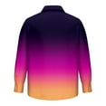 thumbnail image 5 of Lumtrix Mens Tie Dye Shirt Long Sleeve Dress Shirt Work Casual Slim-Fit Formal Dress Shirt Business Casual Button Down Shirts Purple 3XL, 5 of 5