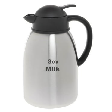 HUBERT® Coffee Cream Server with Etched Soy Milk Imprint 1.9 L Stainless Steel