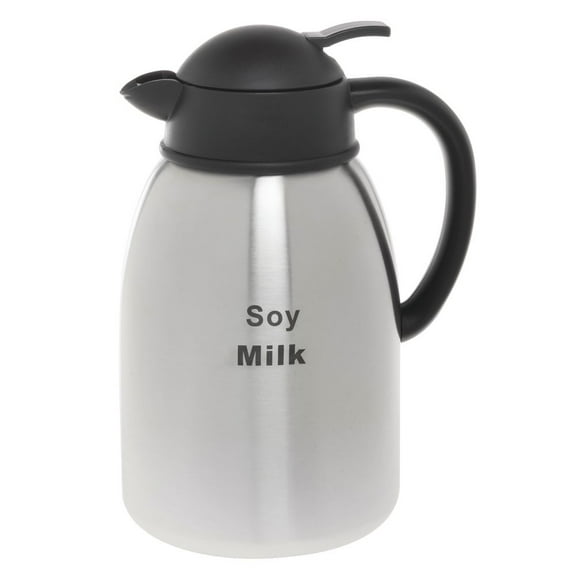 HUBERT® Coffee Cream Server with Etched Soy Milk Imprint 1.9 L Stainless Steel