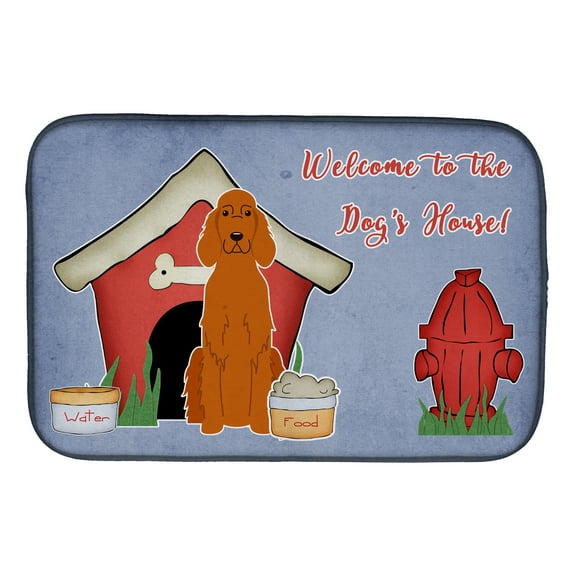 Dog House Collection Irish Setter Dish Drying Mat