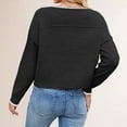 thumbnail image 5 of Women's Sweaters Pullover Off Shoulder Cropped Casual Knit Romantic Date Night Outfit Women's Pullover Sweater Soft Knit Casual Loose Fit Round Neck Basic Solid Color Top For Daily Wear And Outfits, 5 of 9