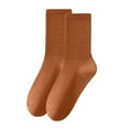 thumbnail image 1 of Aocisk Bas Décontractés Unis pour Femmes Chaussettes Longues Absorbantes Mélange pour Confort Rouge A, 1 of 3