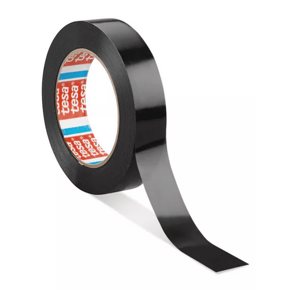 tesa PVC Packaging Tape (60404): 1 in. x 72 yds. (Black)