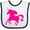 White and Navy, variant on Inktastic Pink Unicorn Boys or Girls Baby Bib