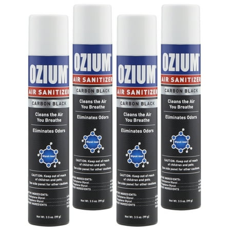 Ozium Air Sanitizer 3.5 oz. Ozium Spray, Carbon Black (4-PACK)