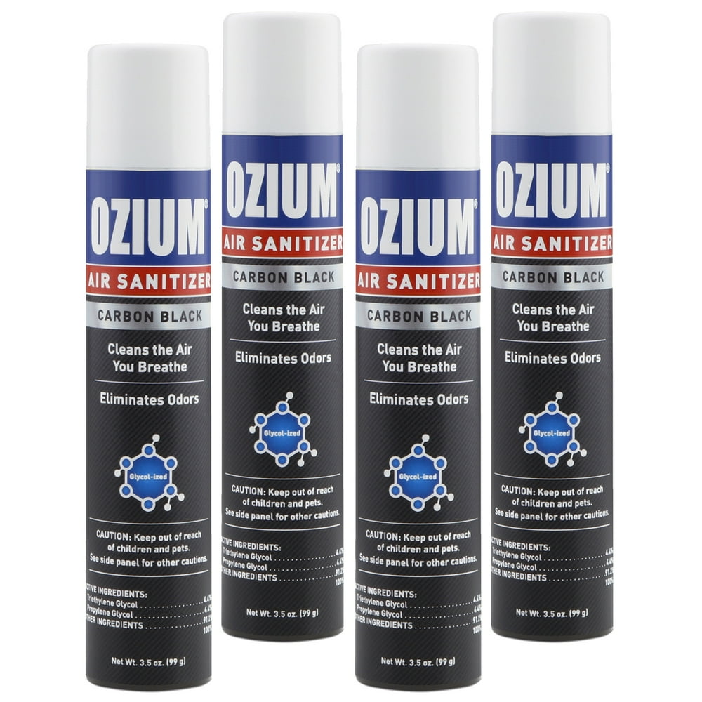 Ozium Air Sanitizer 3.5 oz. Ozium Spray, Carbon Black (4PACK