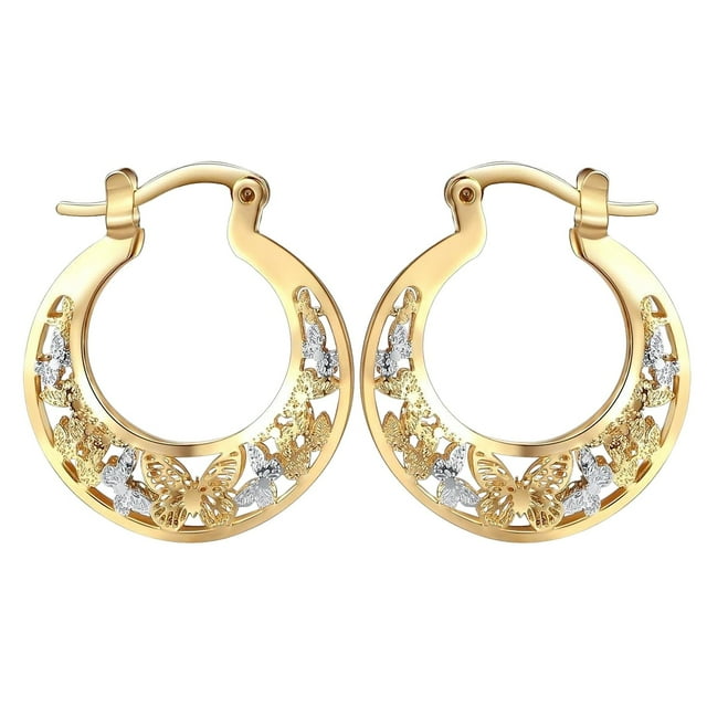Pendientes de aro grandes con incrustaciones para mujer, joyas para las orejas
