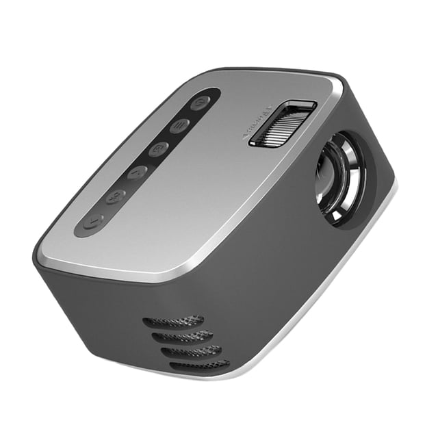 Methold Proyector de vídeo acrílico, Mini portátil, Control remoto, disipación de calor, lámpara LED, dispositivo de máquina de Juegos de teclado y mouse para computadora Enchufe de EE. UU.