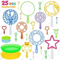Zsiparty 25 Pcs Big Bubble Wands Set for kids, Giant Bubble Maker Toys with Tray for Summer Outdoor Activities Party Favors Gifts & Wedding