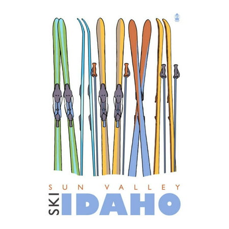 Sun Valley, Idaho, Skis in the Snow Print Wall Art By Lantern