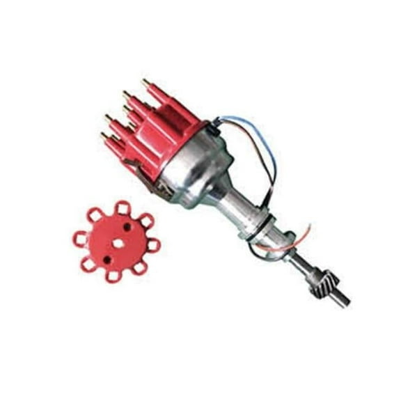 Bous Performance D33162BU Race Pro Billet Aluminum Distributor Cap for SB Ford 289-302, Blue