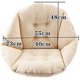 thumbnail image 3 of Cojín De Silla Con Respaldo Asiento Concha Sillón Terciopelo Suave Elástico Impermeable Para Jardín Silla De Mimbre De Paja Azul 40 * 40 * 48 Cm. Afortunado Sencillez, 3 of 5