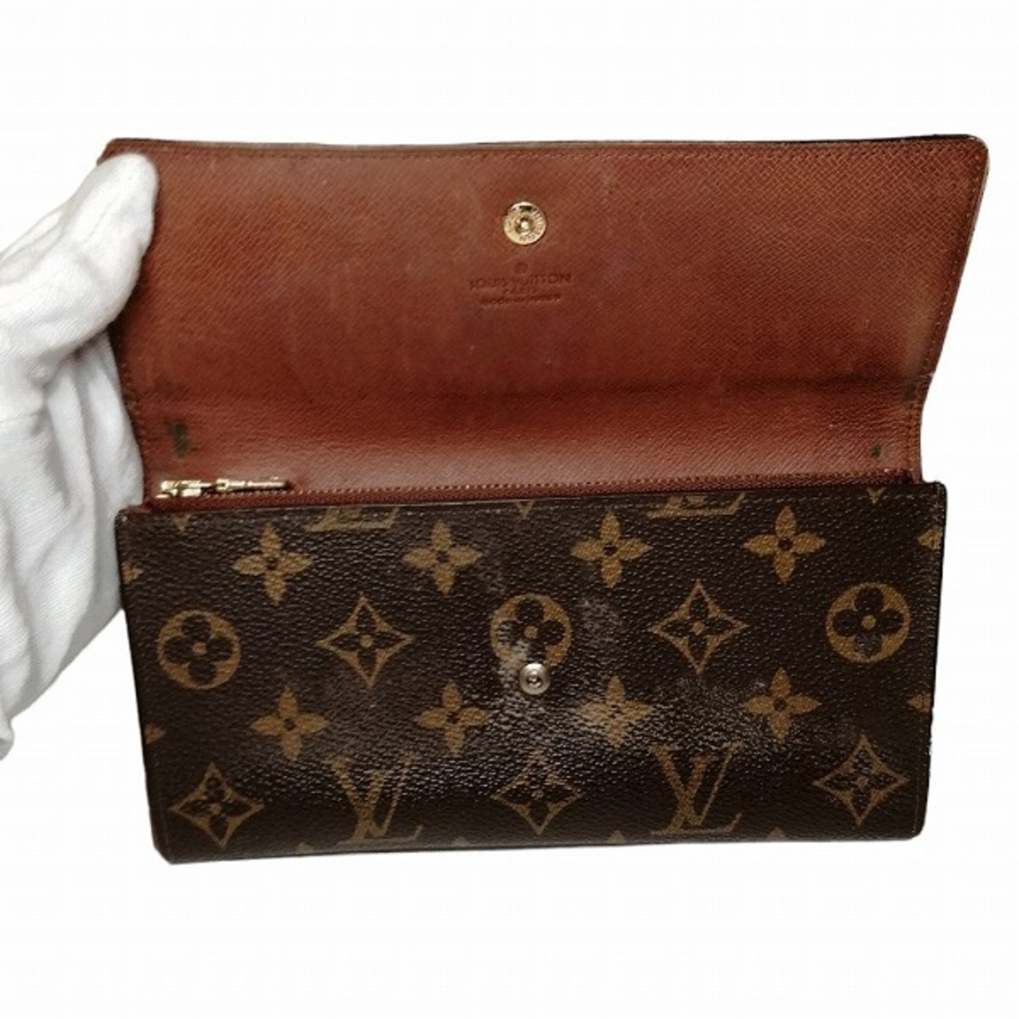 Louis Vuitton LV Long Wallet M61725 Pochette Monnaie Credit Monogram  2304931