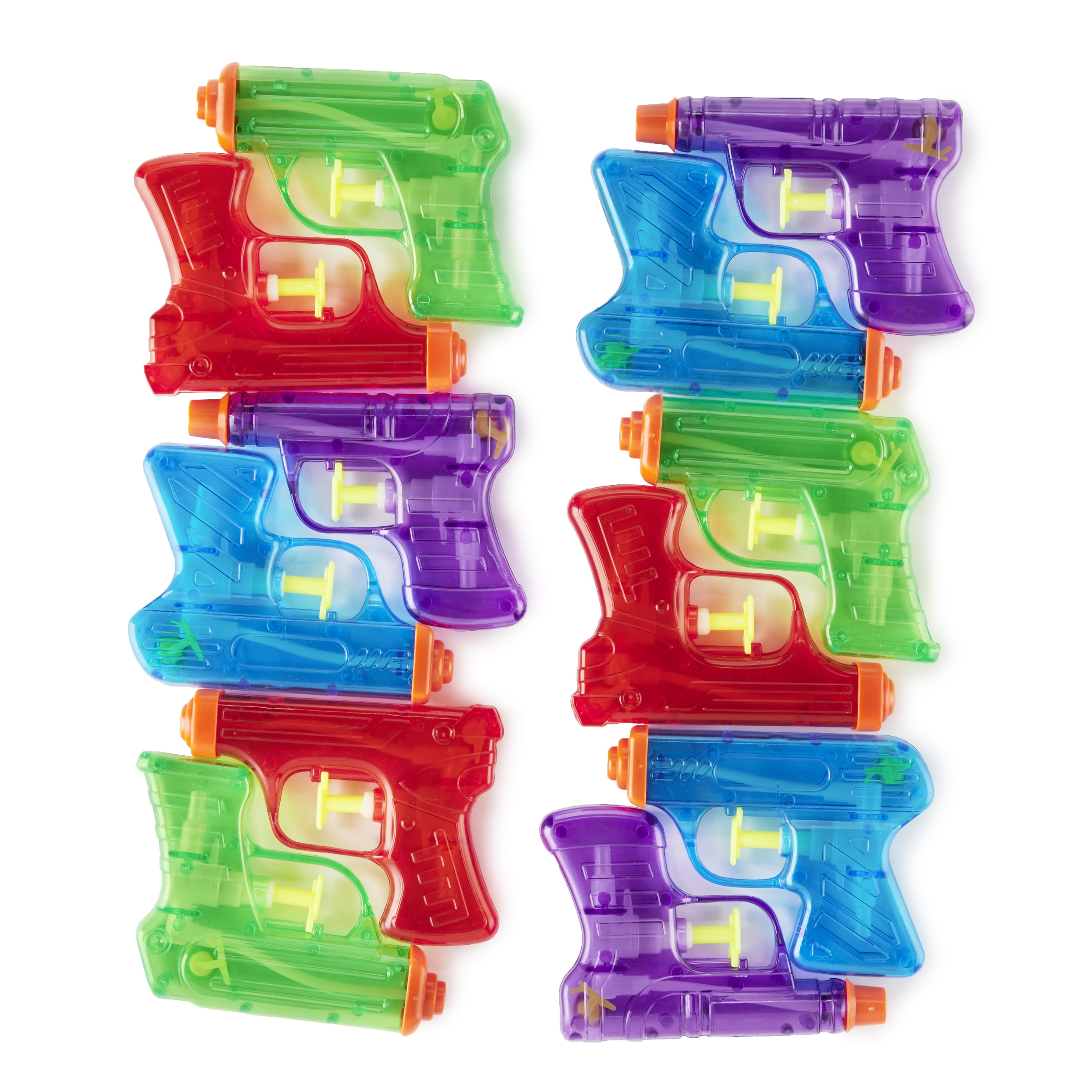 12 Assorted Colors Squirt Guns 4" 